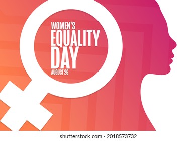 Women's Equality Day. August 26. Holiday concept. Template for background, banner, card, poster with text inscription. Vector EPS10 illustration