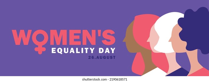 Women's Equality Day. August 26. Template for background, banner, card, poster