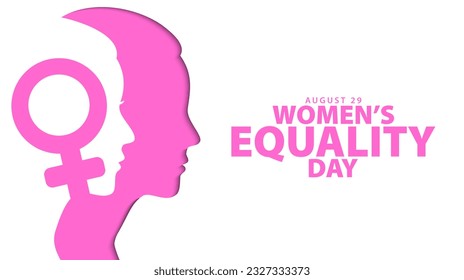 Women's equality day, August 26. Minimalist design woman equality concept. Background, greeting card, banner, poster template. Vector illustration