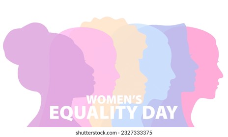 Women's equality day, August 26. Minimalist design woman equality concept. Background, greeting card, banner, poster template. Vector illustration