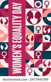 Women's Equality Day. August 26. Holiday concept. Template for background, banner, card, poster with text inscription. Vector EPS10 illustration