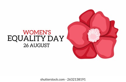 Dia da Igualdade das Mulheres. Agosto. Adequado para modelos geométricos, banners web dedicados ao mês de história das mulheres. O conceito do dia da igualdade das mulheres. Cartazes, cartões comemorativos, banners