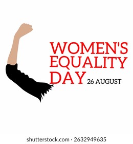 Dia da Igualdade das Mulheres. Agosto. Adequado para modelos geométricos, banners web dedicados ao mês de história das mulheres. O conceito do dia da igualdade das mulheres. Cartazes, cartões comemorativos, banners