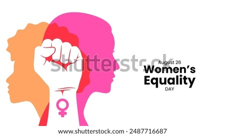 Women's equality day background. National holiday design with text women's equality day. Vector illustration
