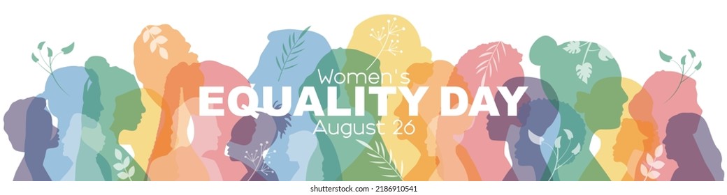 Women's Equality Day banner. August 26. - Shutterstock ID 2186910541