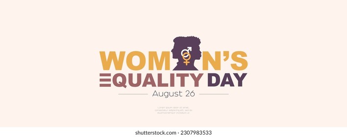 Women's Equality Day banner. August 26.