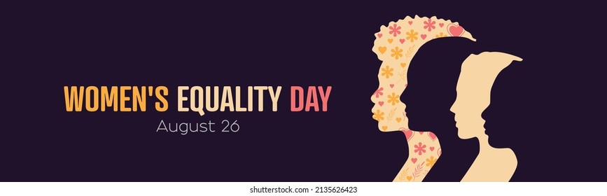 Women's Equality Day banner. Flat vector illustration. 