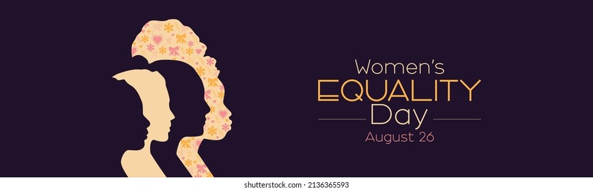 Women's Equality Day banner. Flat vector illustration.	