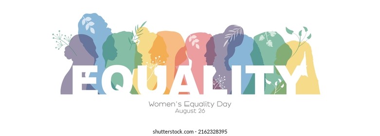 Women's Equality Day banner. Flat vector illustration. - Shutterstock ID 2162328395