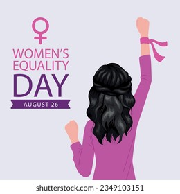 Women's Equality Day banner. Flat vector illustration. 26 August. Vector Illustration. Editable.