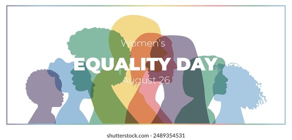 Women's Equality Day banner. Flat vector illustration.