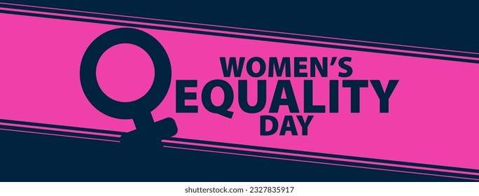 Women's equality day banner. Minimalist women equality design. Vector illustration