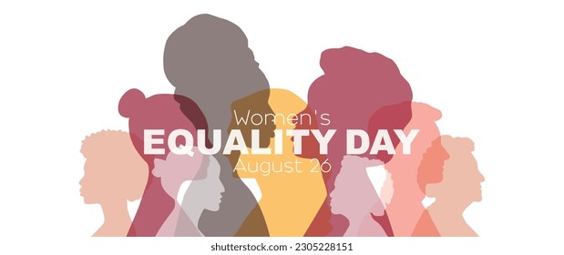 Women's Equality Day banner. Modern design. - Shutterstock ID 2305228151