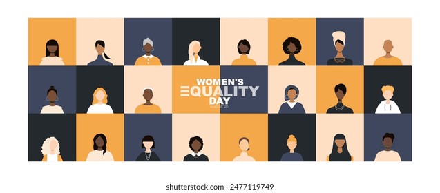 Women's Equality Day banner. Modern concept.