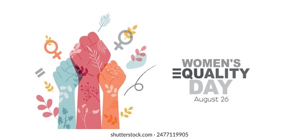 Women's Equality Day banner. Modern design.