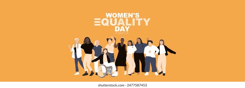 Women's Equality Day banner. Modern design.