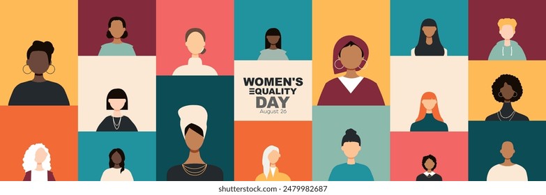Women's Equality Day banner. Modern concept.