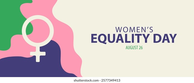 Women's Equality Day banner, modern vector illustration