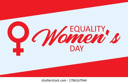 Women's Equality Day. Celebrated in the United Statesin August 26. Women right history month. Design for poster, greeting card, banner, and background. Vector EPS 10.