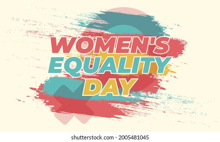 Women's Equality Day. Celebrated in the United Statesin August 26. Women right history month. Design for poster, greeting card, banner, and background. Vector EPS 10.