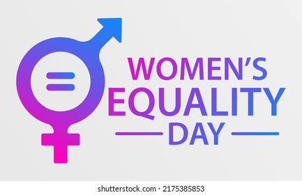 Women's Equality Day Female holiday, celebrated annually in August 26. Women right history month. Gender Equality. Feminism concept. Suitable for Template, background, banner, card, poster.