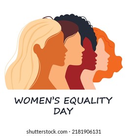 Women's Equality Day. Female holiday in United States, celebrated annually in August 26. Women right history month. Feminism concept. Vector illustration