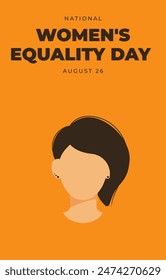 Women's Equality Day. Feminism holiday. Concept for banner, card, poster. Vector illustration in flat style. 