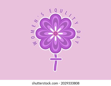 Women's Equality Day logo with floral illustration