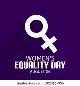 Women's equality day logo. Vector illustration. Suitable for Poster, Banners, campaign and greeting card.