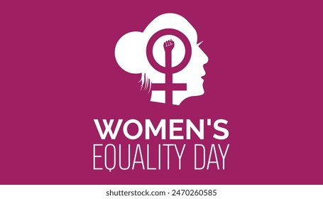 Women's Equality Day is observed every year on August.banner design template Vector illustration background design.