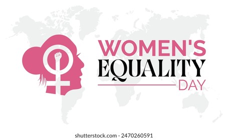 Women's Equality Day is observed every year on August.banner design template Vector illustration background design.