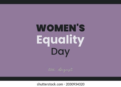 Women's Equality Day typography vector design 