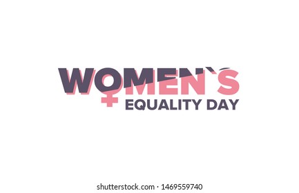 Women's Equality Day in United States. Female holiday, celebrated annually in August 26. Women right history month. Feminism concept. Poster, greeting card, banner and background. Vector illustration