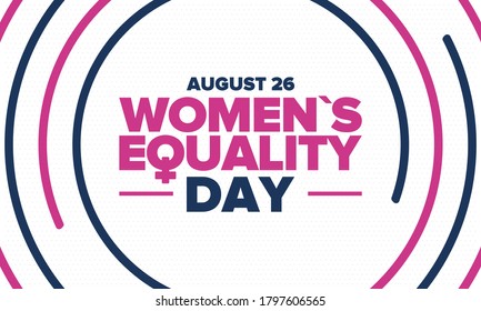 Women's Equality Day in United States. Female holiday, celebrated annually in August 26. Women right history month. Feminism concept. Poster, greeting card, banner and background. Vector illustration - Shutterstock ID 1797606565
