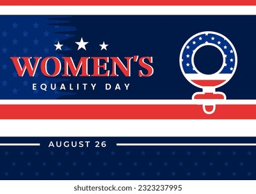 Womens Equality Day in United States Vector Illustration on August 26 with Women Right History Month in Flat Cartoon Hand Drawn background Templates