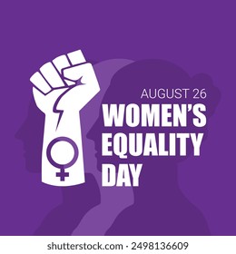 Women's Equality Day in United States is celebrated on august 26.Vector illustration of banner, background, poster, greeting card, web banner