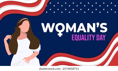 Womens Equality Day in United States Vector Illustration