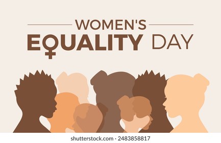 Concepto de Vector del Día de la Igualdad de las Mujeres para el Anuncio, cartel, diseño de Plantilla de fondo.