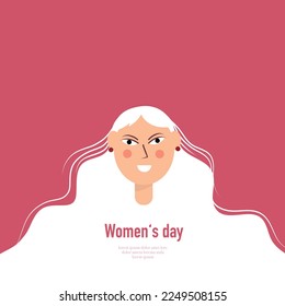 fondo de ilustración vectorial del día de la igualdad de la mujer para el evento del día de la mujer