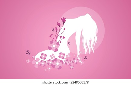 fondo de ilustración vectorial del día de la igualdad de la mujer para el evento del día de la mujer