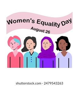 Women's Equality Day Vector Simple Design