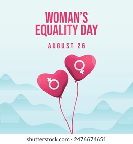 Womens Equality Day vector template good for celebration usage. flat design. vector eps 10.