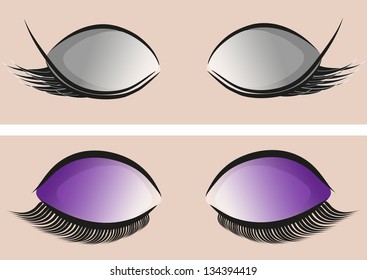 Women's eye makeup cosmetics