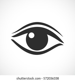 Women's eye vector icon on white background. Human eye vector eps clip art.