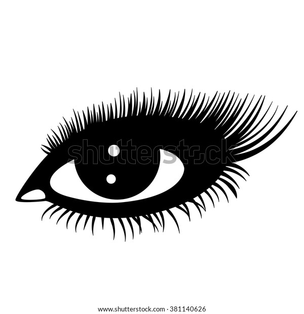 Womens Eyes Simple Lines Sketch Stock Vector Royalty Free