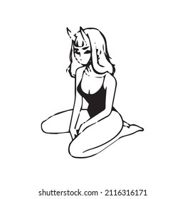 Women's faces in one line art style with flowers and leaves.Continuous line art in minimalistic style for prints, tattoos, posters, textile etc. Beautiful female fashion face Vector illustration