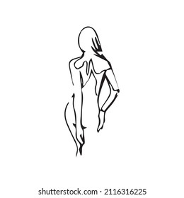 Women's faces in one line art style with flowers and leaves.Continuous line art in minimalistic style for prints, tattoos, posters, textile etc. Beautiful female fashion face Vector illustration