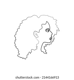 Women's faces in one line art style on white isolated background. Line art in elegant style for prints, tattoos, posters, textile, cards etc. Beautiful women face Vector illustration.