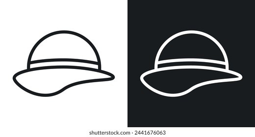 Women's Fashion Hat and Accessory Icons. Stylish and Elegant Headwear Symbols.