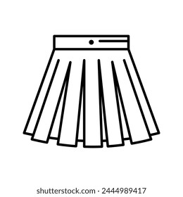 women's fashion short skirt vector icon